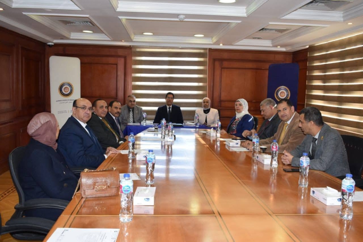 Benha University President Chairs the Trainer Accreditation Committee at the National Center for Training and Leadership Development of the Supreme Council of Universities