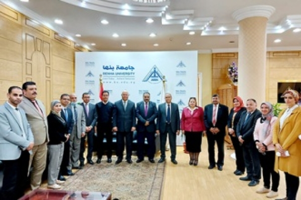 Benha University receives the Annual Assessment Visit of Quality Management Team